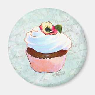 Íman Estilo Vitoriano do Cupcake de Chocolate Francês