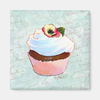 Íman Estilo Vitoriano do Cupcake de Chocolate Francês