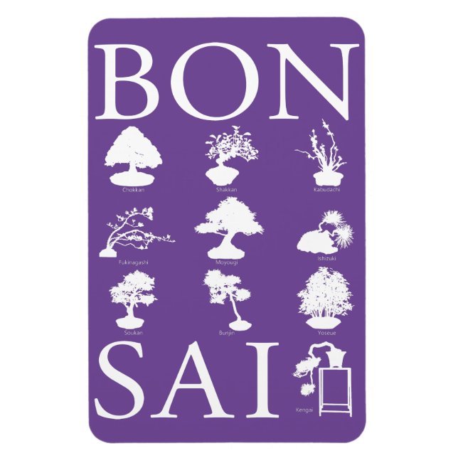 Íman Estilos Básicos da Árvore Bonsai (Vertical)