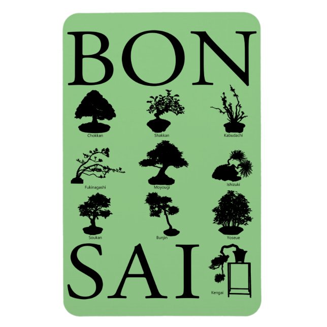 Íman Estilos Básicos da Árvore Bonsai (Vertical)