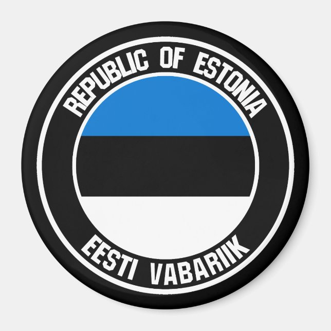 Íman Estônia Round Emblem (Frente)