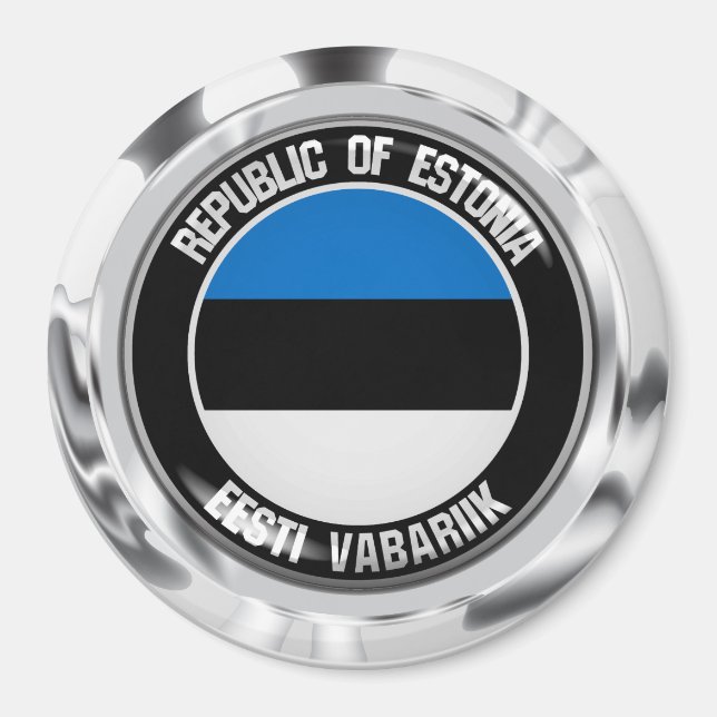 Íman Estônia Round Emblem (Frente)