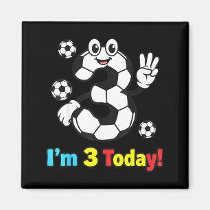 Íman Estou 3 Hoje Desenho Animado de Futebol Fofo Anive