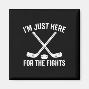 Íman Estou Aqui Apenas Para As Lutas Funny Ice Hockey H