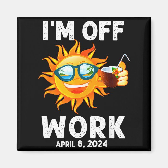 Íman Estou Camisa Eclipse Solar Sol Fora do Trabalho (Frente)