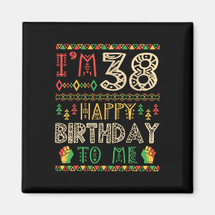 Íman Estou com 38 anos Feliz Aniversário para Mim Afro-