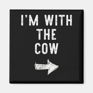 Íman Estou Com a Vaca Roupa de Casal de Halloween Engra