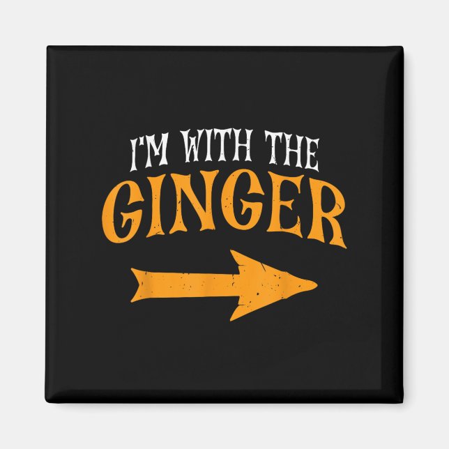 Íman Estou Com Ginger Halloween Figurume Engraçado Casa (Frente)