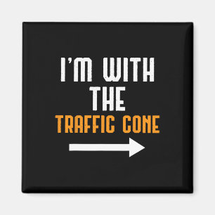 Íman Estou com o Tráfego Cone Costume Divertido Hallowe