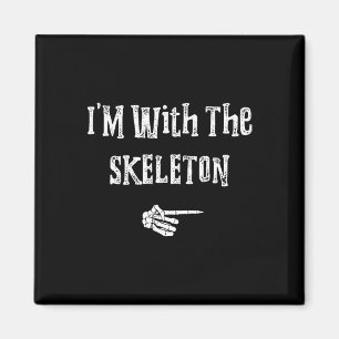 Íman Estou com Skeleton Halloween Casais engraçados