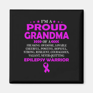 Íman Estou Orgulhosa Vovó do Guerreiro Epilepsy T
