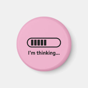 Íman Estou Pensando... Barra de Progresso Rosa Minimali