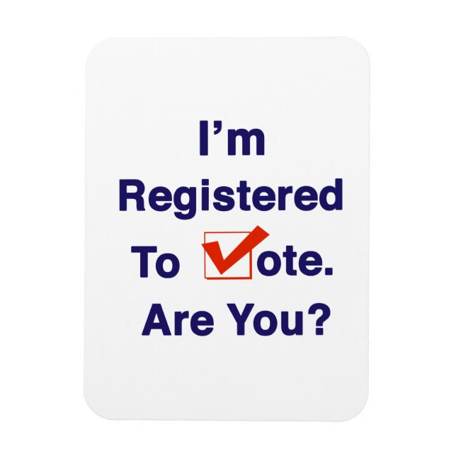 Íman Estou Registrado para Votar 2026 (Vertical)