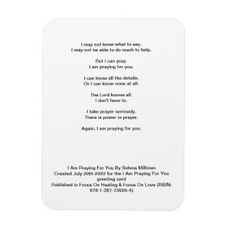 Íman "Estou Rezando Por Você" Poema