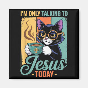 Íman Estou Só Falando Com Jesus Hoje Gato Preto Cristão