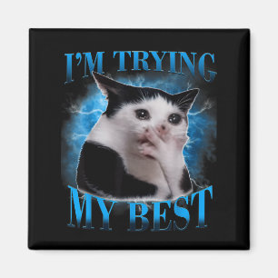 Íman Estou tentando meu meme engraçado de gato chorando