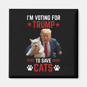 Íman Estou votando em Trump para salvar os gatos Eleiçã