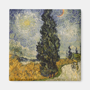Íman Estrada com ciprestes, 1890 de Vincent van Gogh  