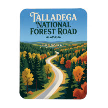 Estrada da Floresta Nacional de Talladega Alabama