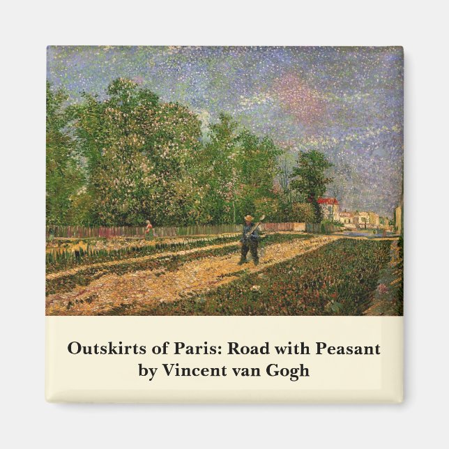 Íman Estrada de Paris com Camponês por Vincent van Gogh (Frente)