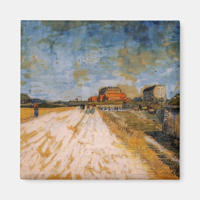 Íman Estrada de Van Gogh Correndo ao Lado das Muralhas  (Frente)