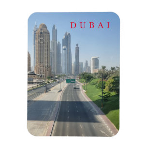 Íman Estrada do Dubai e edifícios veem imã de geladeira