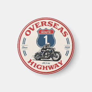Íman estrada Overseas Highway vintage chaves da Flórida