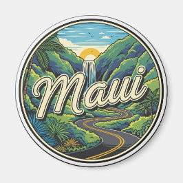 Íman Estrada Vintage para Hana Maui Havaí Viagens