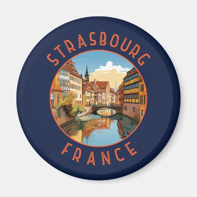 Íman Estrasburgo França Viagem Art Vintage (Frente)