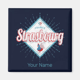 Íman Estrasburgo Grand Est France Retro Rooster Vintage