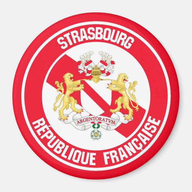 Íman Estrasburgo Round Emblem (Frente)