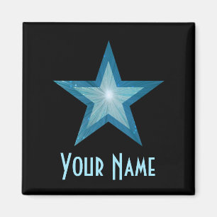 Íman Estrela azul "seu preto quadrado" da imã de