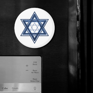 Íman Estrela de Davi Clássico Azul Moderno Minimalist