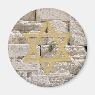 Íman Estrela de Davi Dovid de Ouro do Muro Ocidental Ko