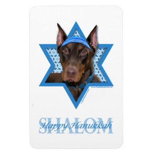 Íman Estrela de David de Hanukkah - Doberman - rochosa