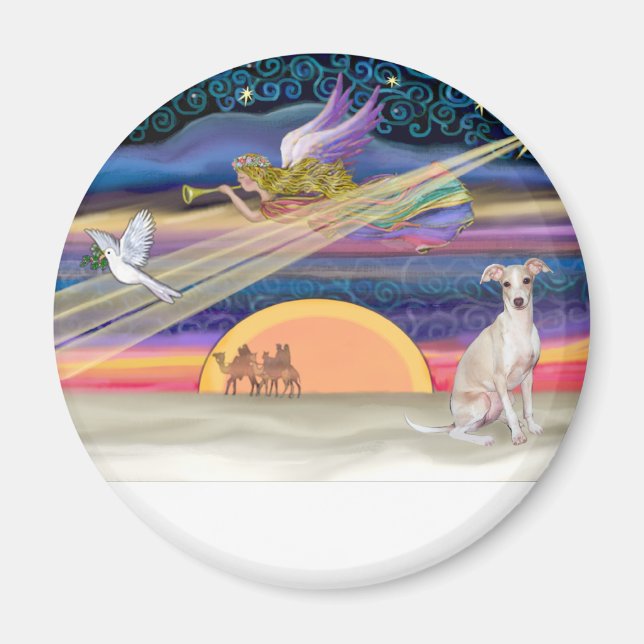 Íman Estrela de Natal - Greyhound Italiano 5 (Frente)