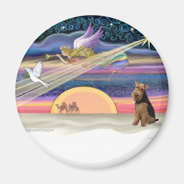 Íman Estrela de Natal - Welsh Terrier (Frente)