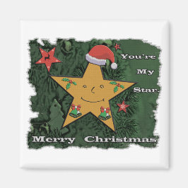 Íman Estrela de pão de Natal feliz