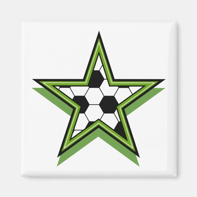 Íman estrela do futebol verde (Frente)
