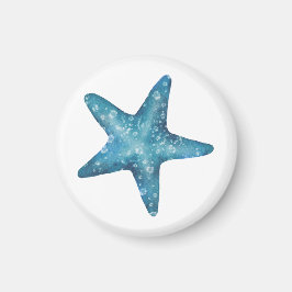 Íman Estrela-do-mar Azul Aquarela Náutica