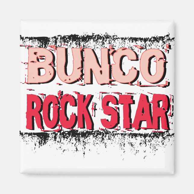 Íman estrela do rock bunco a rosa (Frente)