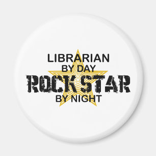 Íman Estrela do rock do bibliotecário em a noite