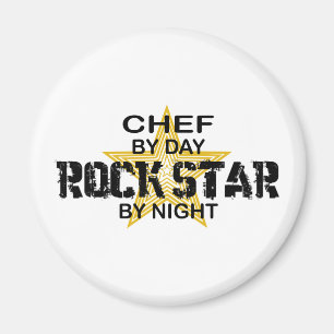 Íman Estrela do rock do cozinheiro chefe em a noite