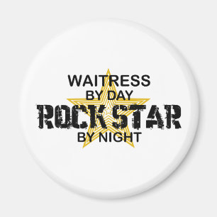 Íman Estrela do rock do garçonete em a noite