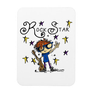 Íman Estrela do rock do menino do Redhead