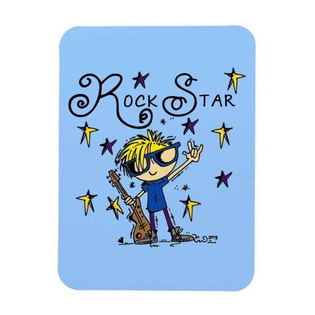 Íman Estrela do rock loura do menino (Vertical)