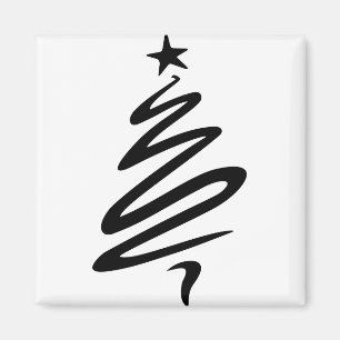 Íman Estrela Fir de Natal Estilizada Três Árvores