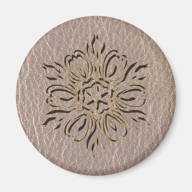 Íman Estrela Flor Com Olho De Couro (Frente)