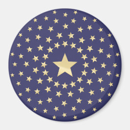Íman Estrela Grande Ouro circular por estrelas menores