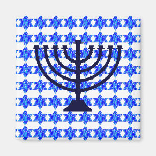Íman Estrela Judia de Pintura Azul